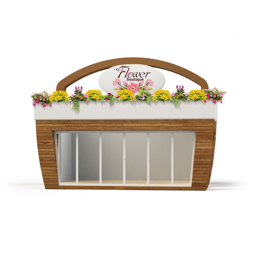 Pavilion modular prefabricat pentru florarie. Suprafata comerciala 22 mp MC30 Pavilion modular prefabricat pentru florarie. Suprafata comerciala 22 mp MC30